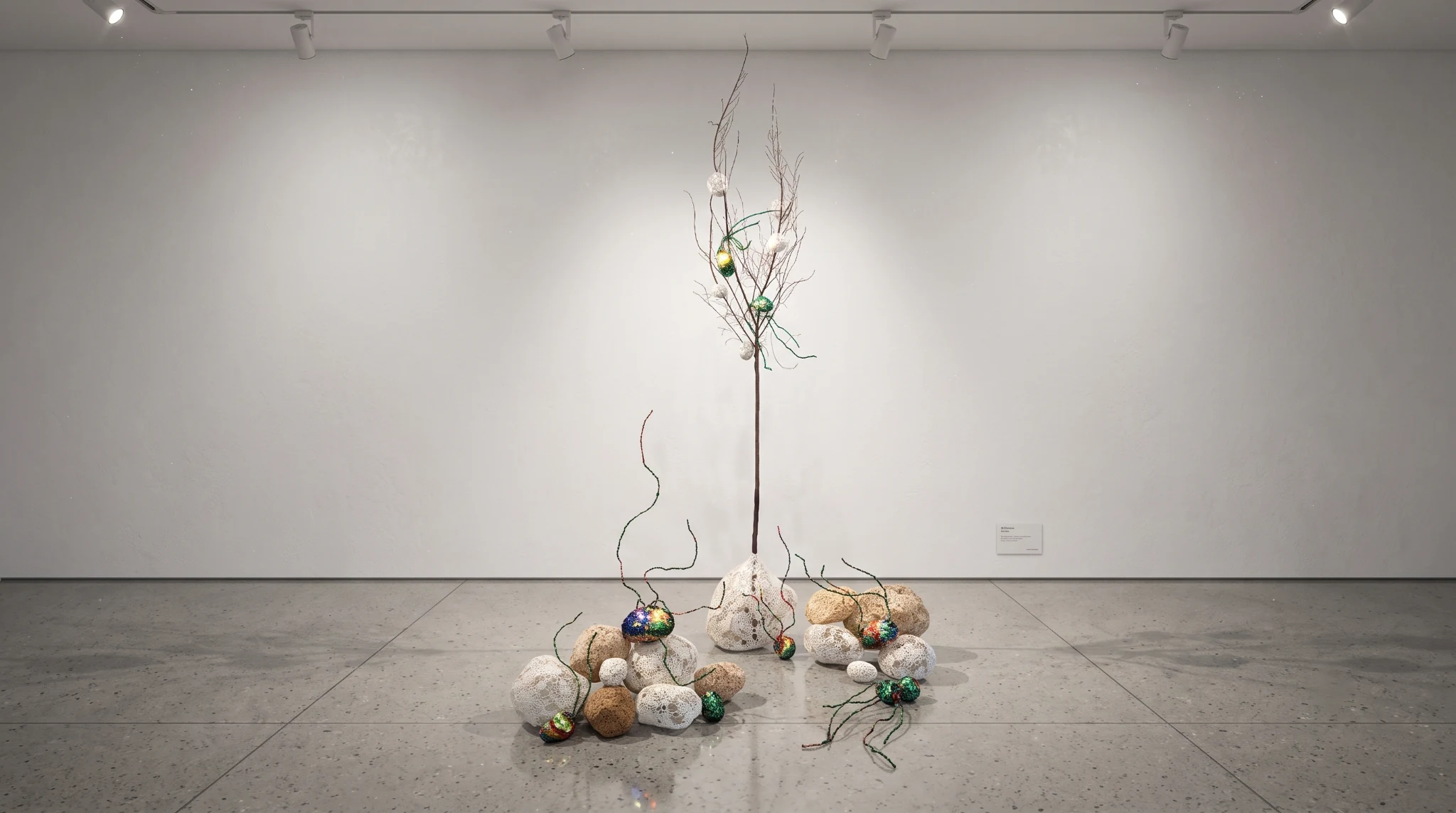 Exhibition installation view of Molood Akkaf artwork